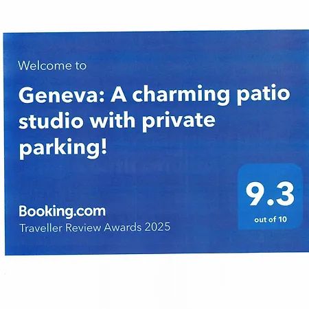 Appartement Geneva: A Charming Patio With Private Parking! *